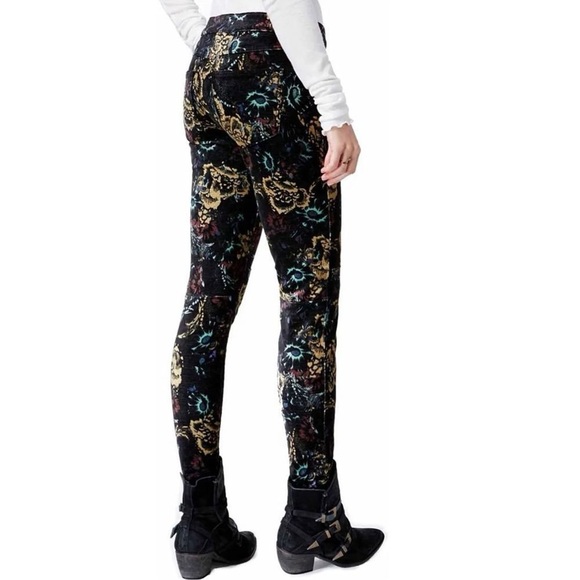 Free People velvet floral moto pants - Picture 2 of 13